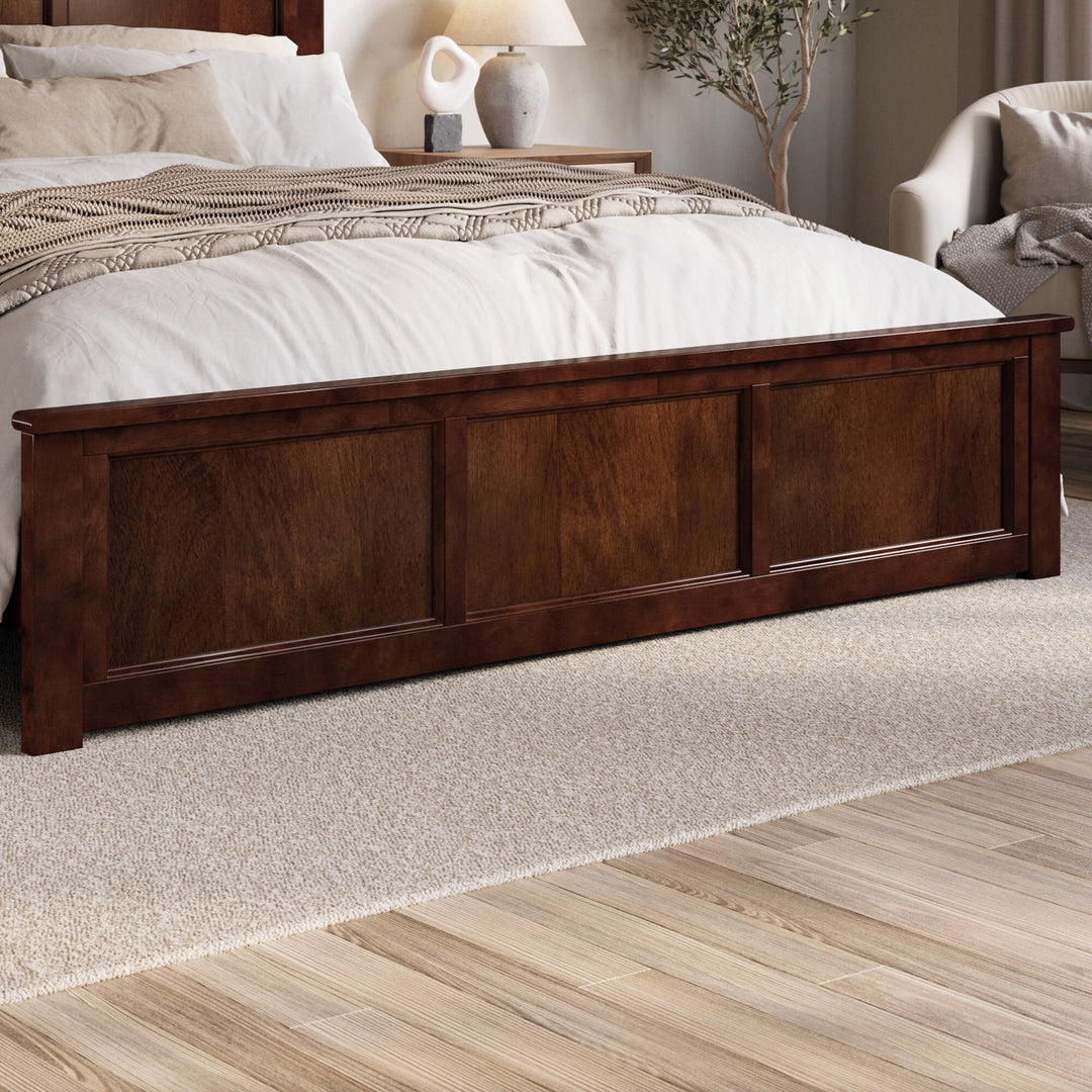 Charlotte Solid Wood Low Profile Platform Bed with Matching Footboard
