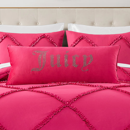 Silver Rhinestone Pillow 16" X 36"