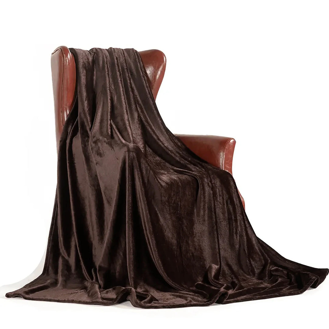 Cozy Microfiber Extra Soft Solid Color Throw Bed Blanket