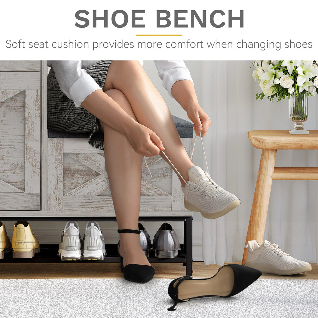 Shoe Storage Cabinet with Drawers Entryway Shoe Storage