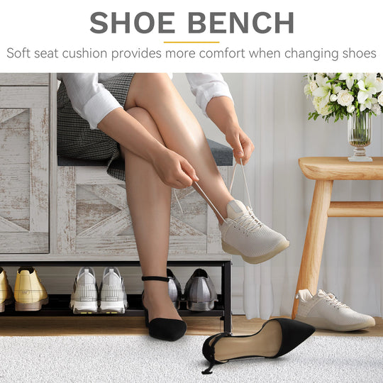 Shoe Storage Cabinet with Drawers Entryway Shoe Storage