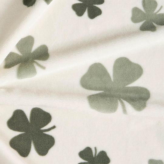 Lucky Clovers Plush Throw Blankets