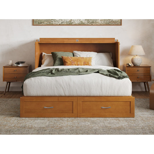 Hamilton Murphy Bed Chest with Mattress and Storage Drawer