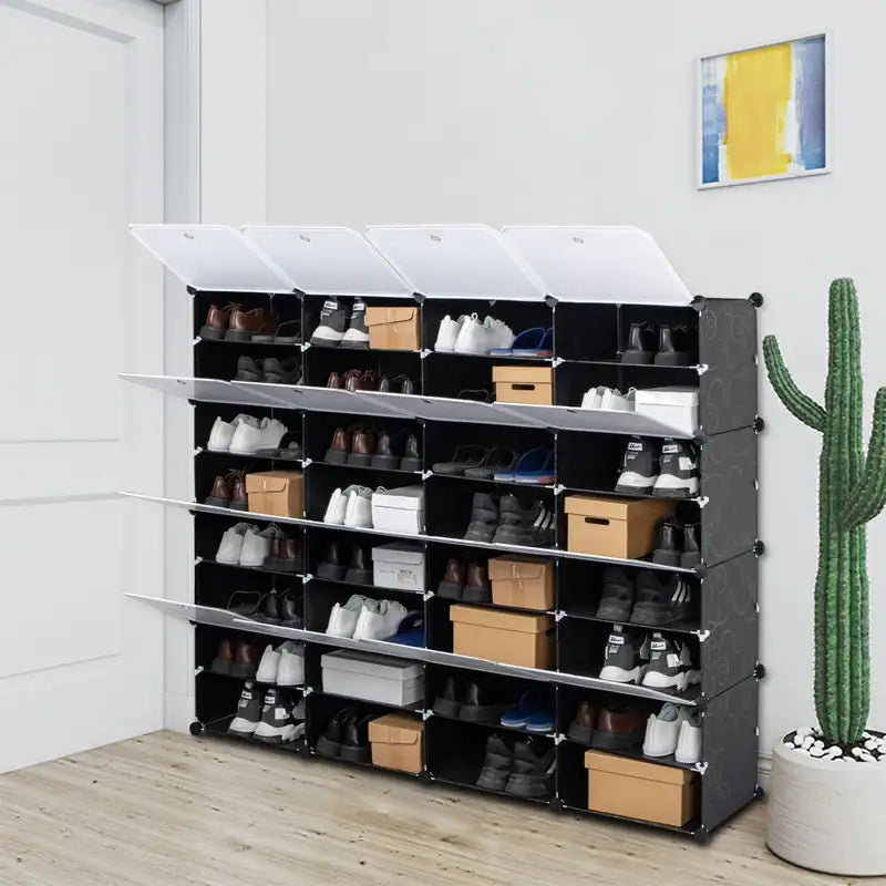 Portable Shoe Rack Organizer 66-72 Pair Tower Shelf Storage Cabinet