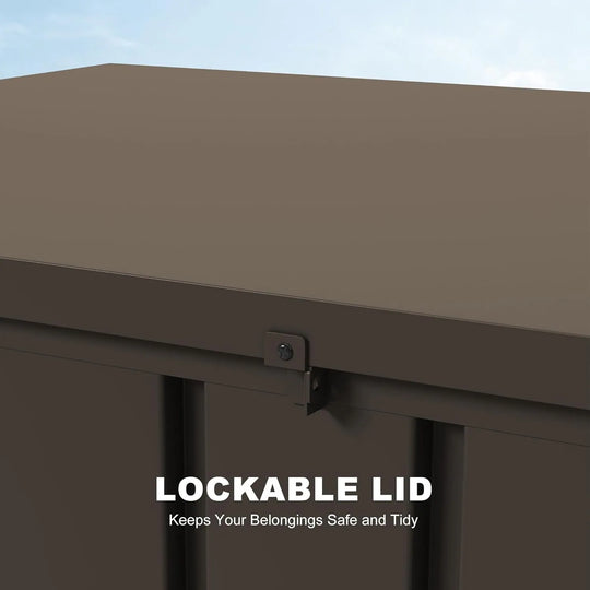 Outdoor Deck Box Waterproof Lockable Storage Box Container with Lid