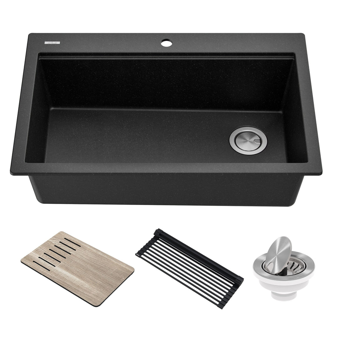 Bellucci Workstation Topmount Drop-In Granite Kitchen Sink
