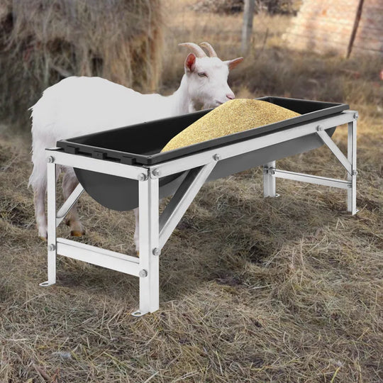 Livestock Feed Trough Long Large Capacity Feeder with Stand