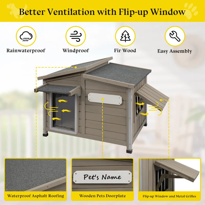 Haiya Dog House with Chew-Proof Iron Frame