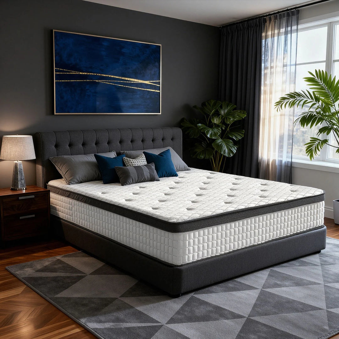 12-Inch Hybrid Mattress with Memory Foam Comfort & Individually Wrapped Coils