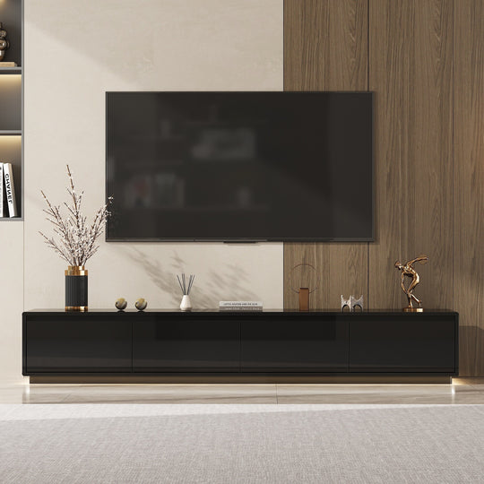 Chic Led-Lit Media Console for Stylish Homes Entertainmnet Center - 70.9"