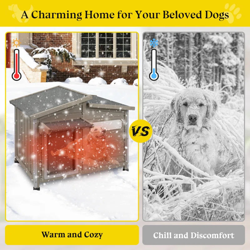 Haiya Dog House with Chew-Proof Iron Frame