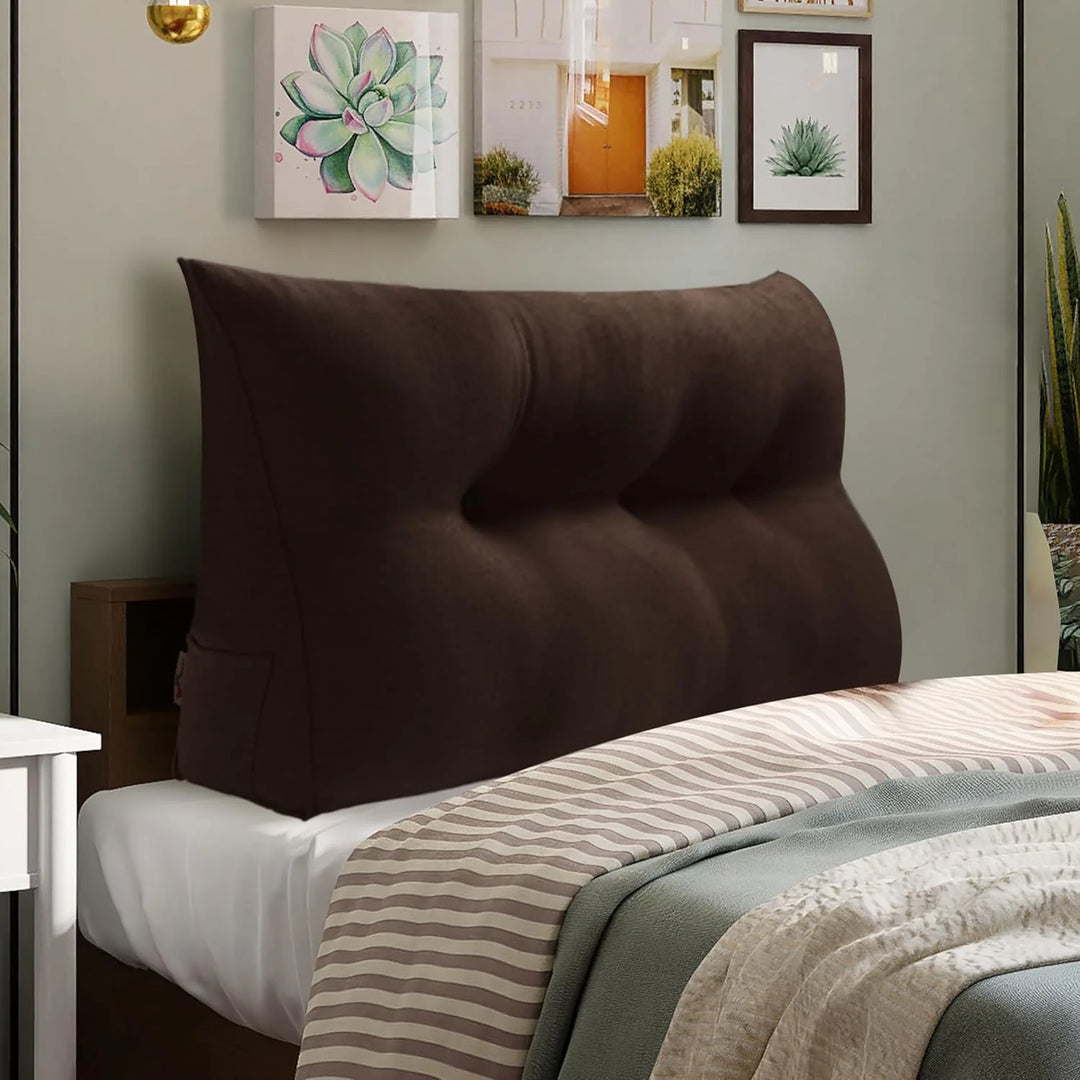 Bed Rest Wedge Reading Pillow Headboard Back Support Cushion