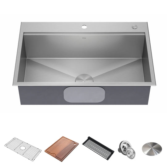 Kore Workstation Drop-In Stainless Steel Kitchen Sink
