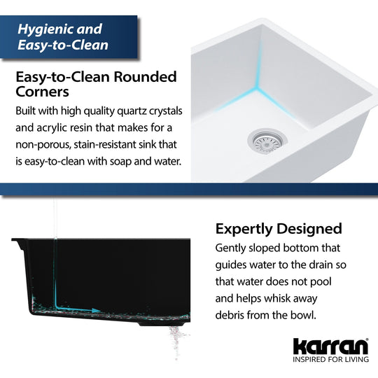Undermount Quartz Single-Bowl Kitchen Sink