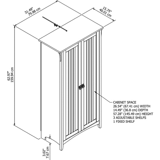 Salinas Bathroom Storage Cabinet with Doors by