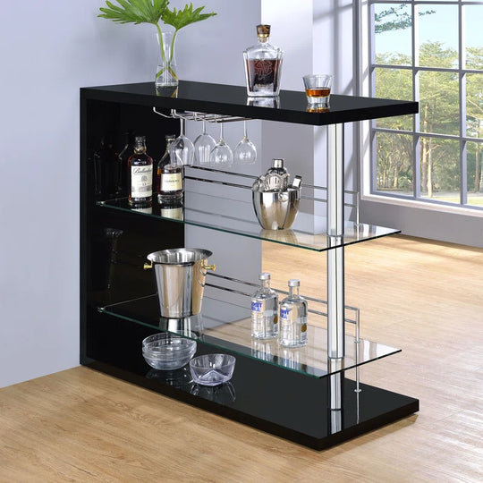 Kwesi Rectangular 2-Shelf Bar Unit - Only Bar Included