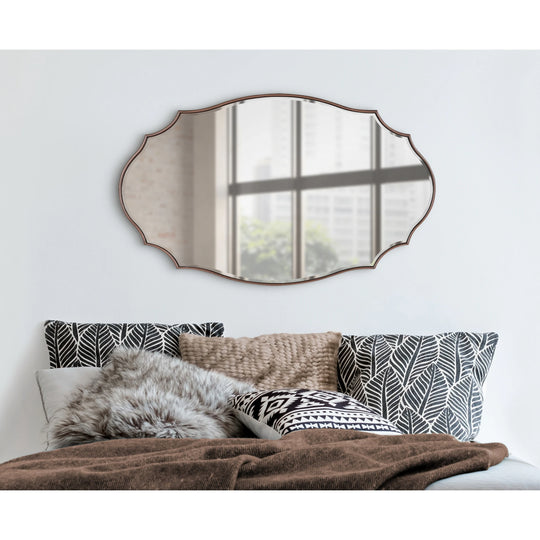 Leanna Scalloped Oval Wall Mirror