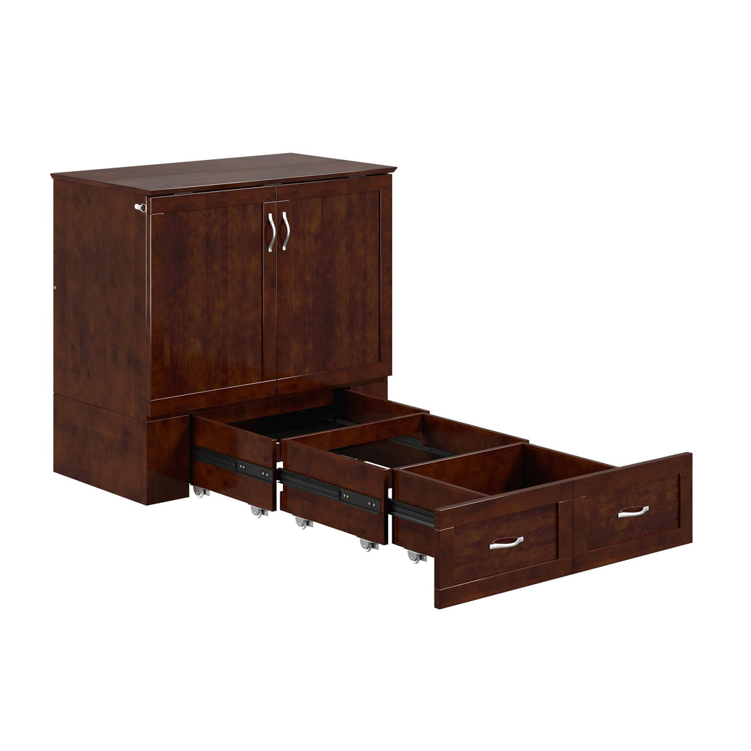 Hamilton Murphy Bed Chest with Mattress and Storage Drawer