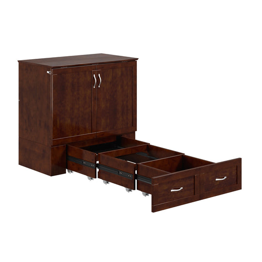 Hamilton Murphy Bed Chest with Mattress and Storage Drawer