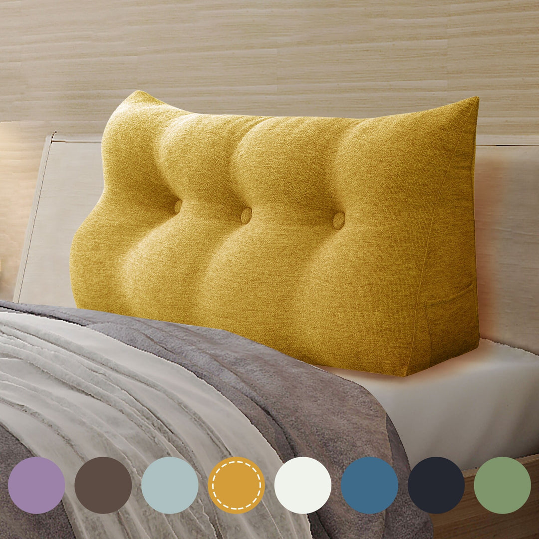 Bed Rest Wedge Reading Pillow Headboard Back Support Cushion