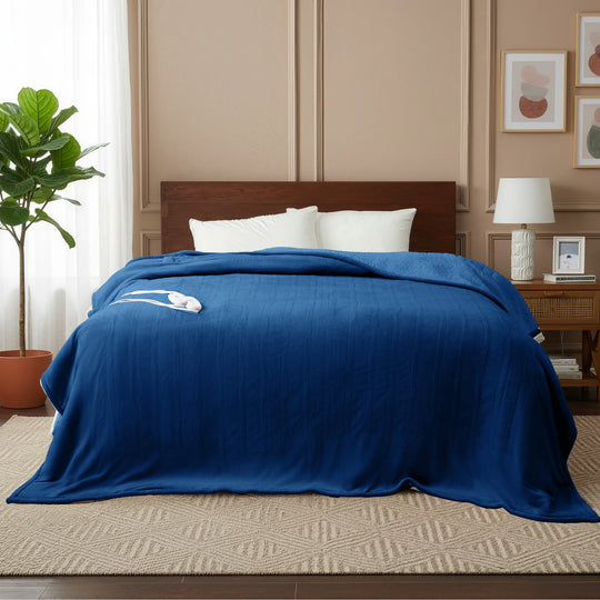 Flannel Electric Heated Blanket with Controller