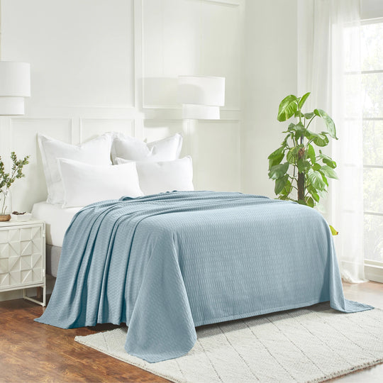 Diamond Weave All-Season Bedding Cotton Blanket