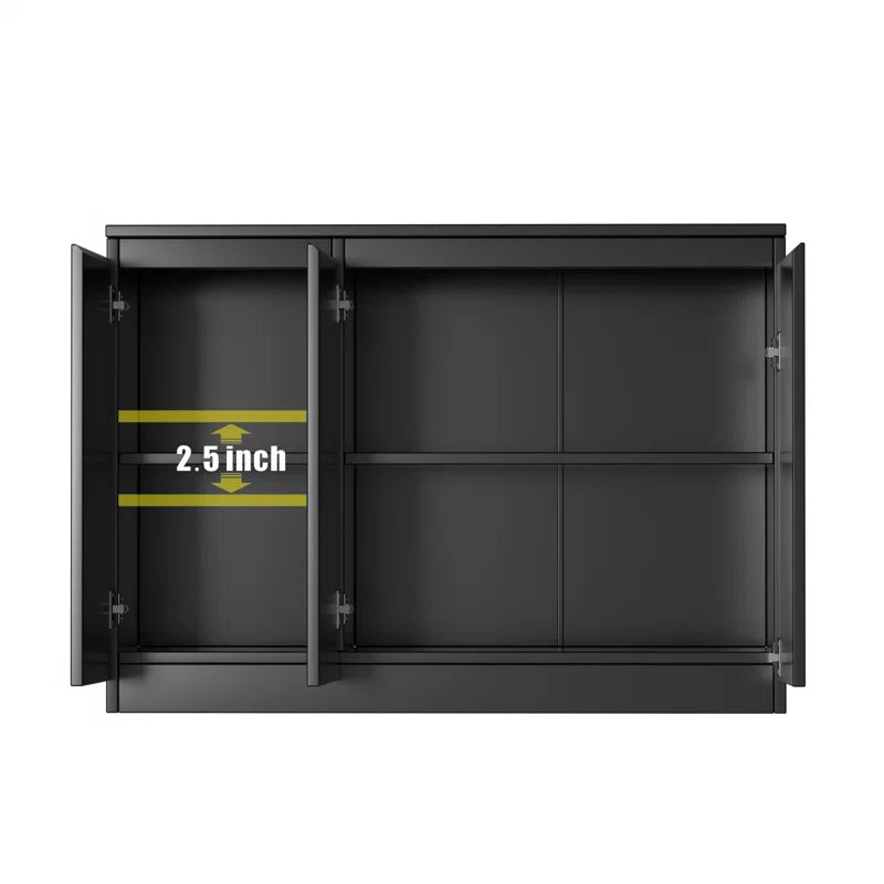 Buffet Storage Cabinet with 3 Door, 43" W Coffee Bar Cabinet, Kitchen Buffet Sideboard for Living Room, Kitchen