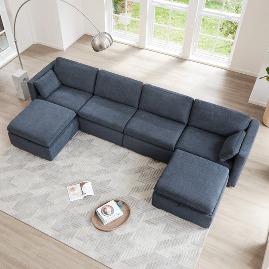 Mia Oversized Modular Sectional Fabric Sofa