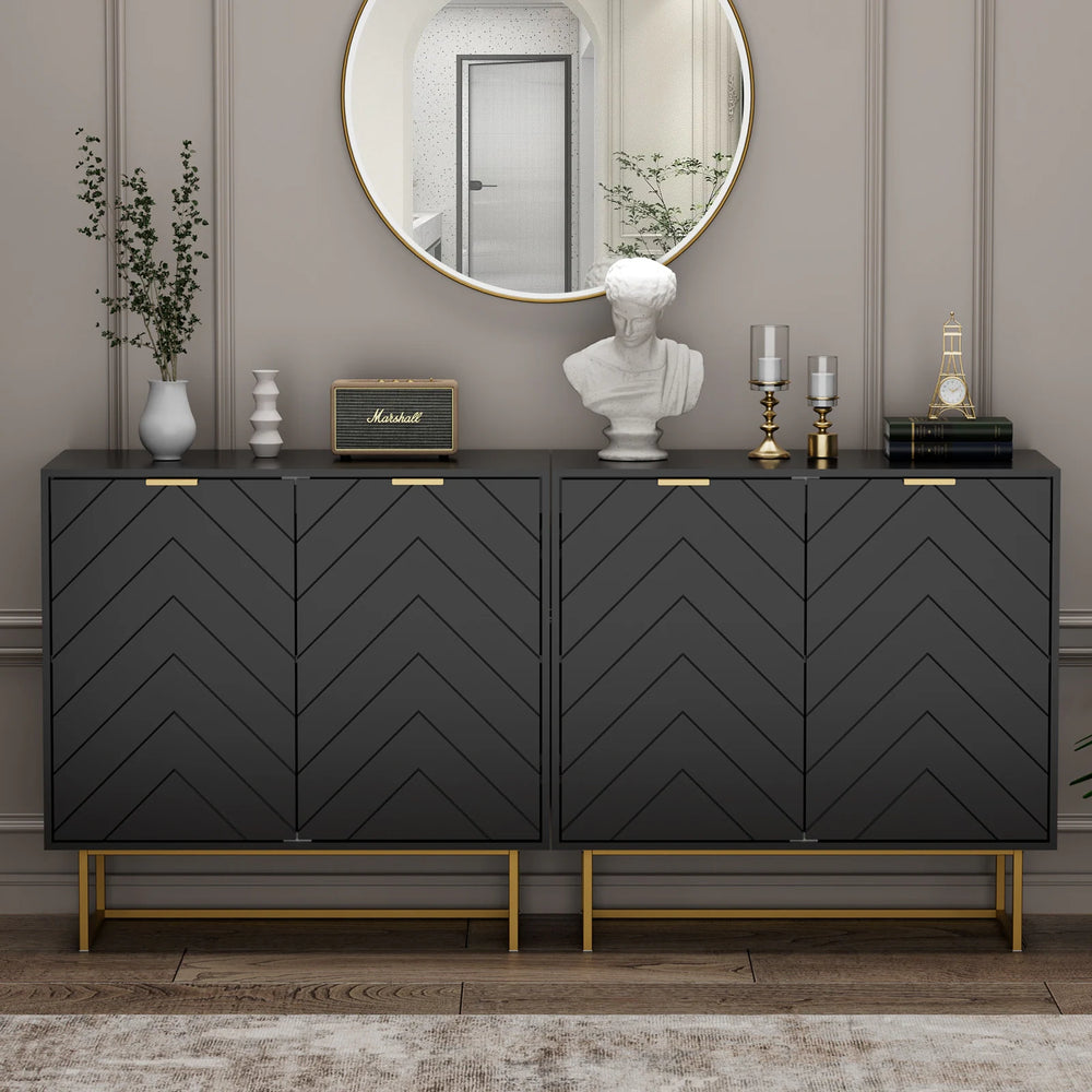 Versatile Sideboard Buffet Cabinet Storage with Adjustable Shelf