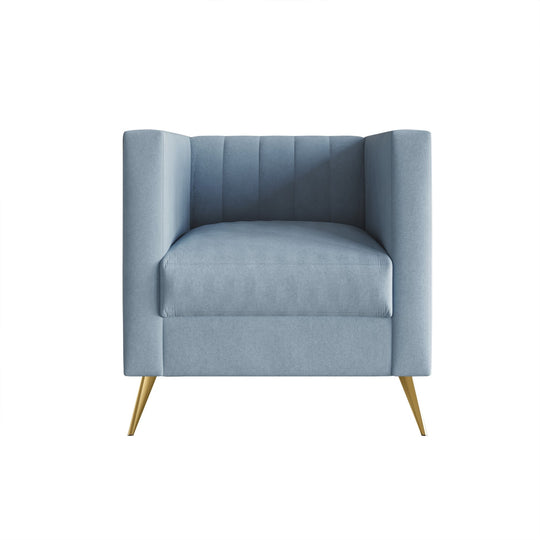 Clayfell Weiss Velvet Square Arm Chair/ Loveseat/ Sofa