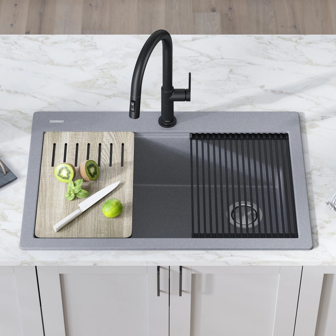 Bellucci Workstation Topmount Drop-In Granite Kitchen Sink