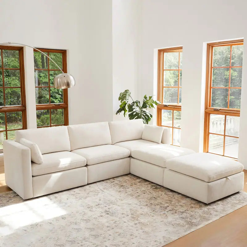 Mia Oversized Modular Sectional Fabric Sofa