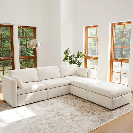 Mia Oversized Modular Sectional Fabric Sofa