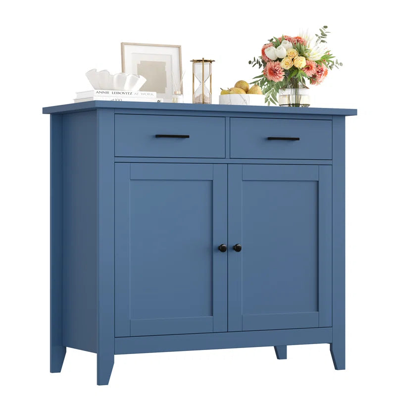 Ailynn Wood Accent Cabinets with 2 Drawers & 2 Doors
