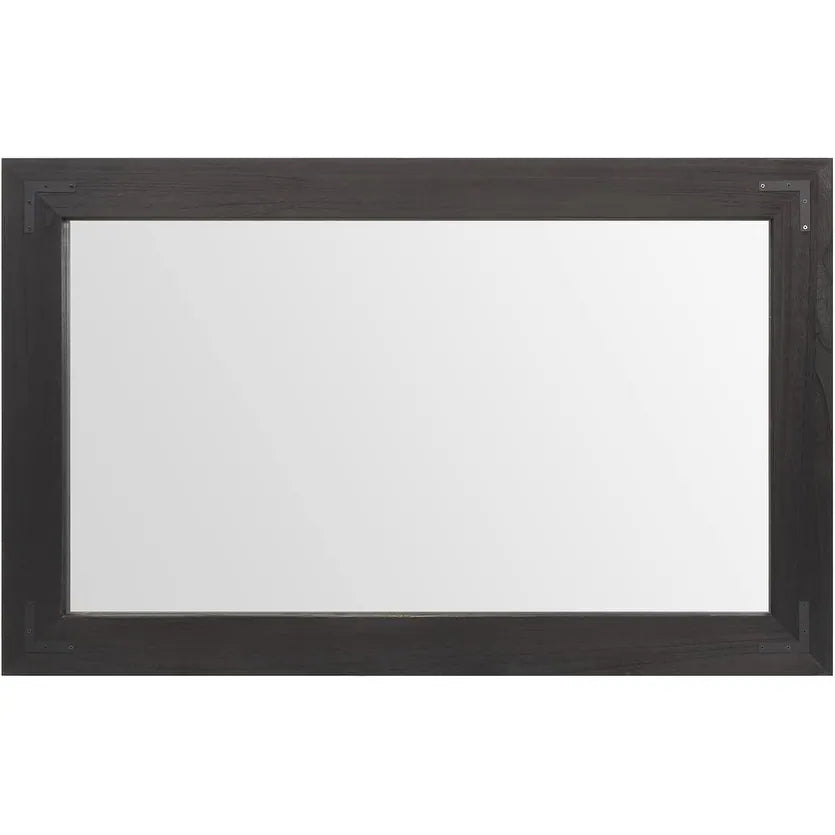 Rustic Wooden Framed Wall Mirror, Natural Wood Bathroom Vanity Mirror