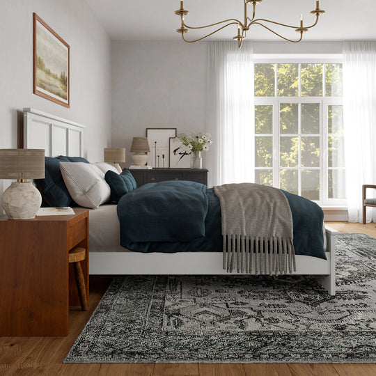 Charlotte Solid Wood Low Profile Platform Bed with Matching Footboard