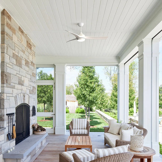 Sofucor 52/60 Inch Ceiling Fan with Integrated LED Light and Remote Control Quiet DC Motor