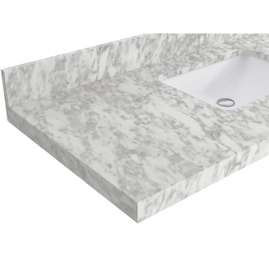 Willow Collection 84 in W X 22 in D X 36 in H Boston Double Bowl Sink Bathroom Vanity with Countertop
