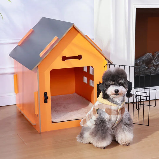 Wooden Movable Dog House
