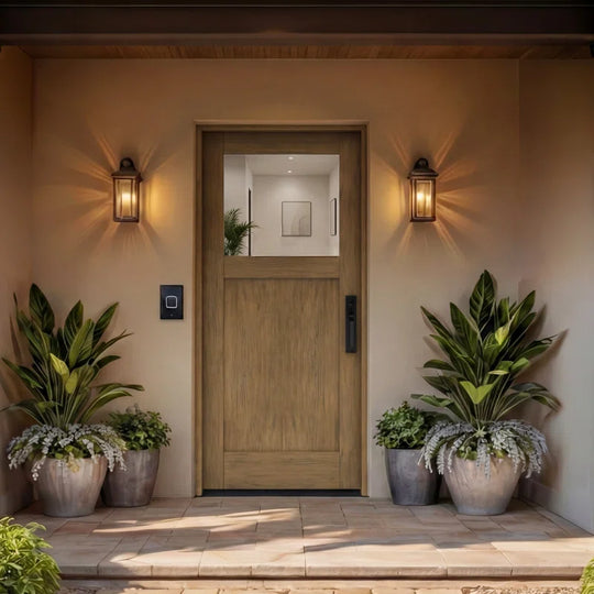 CRF-P1G1 | 36"X80" | Mahogany Top View Exterior Single Door - RTA