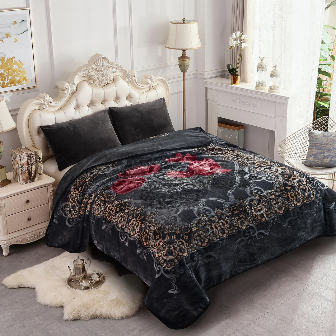 Heavy Korean Mink Fleece King Size Blanket, Christmas Gift for Parents