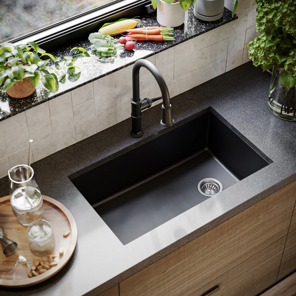 Undermount Quartz Single-Bowl Kitchen Sink