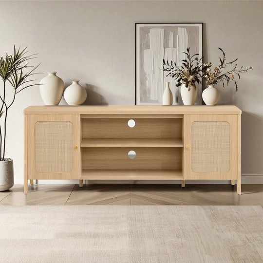 62" Bohemian TV Stand Modern Media Console Entertainment Center