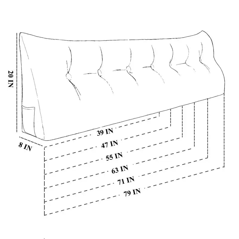 Bed Rest Wedge Reading Pillow Headboard Back Support Cushion