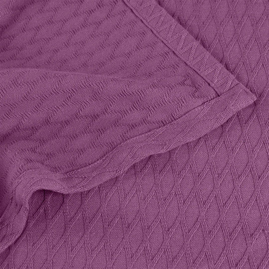 Diamond Weave All-Season Bedding Cotton Blanket