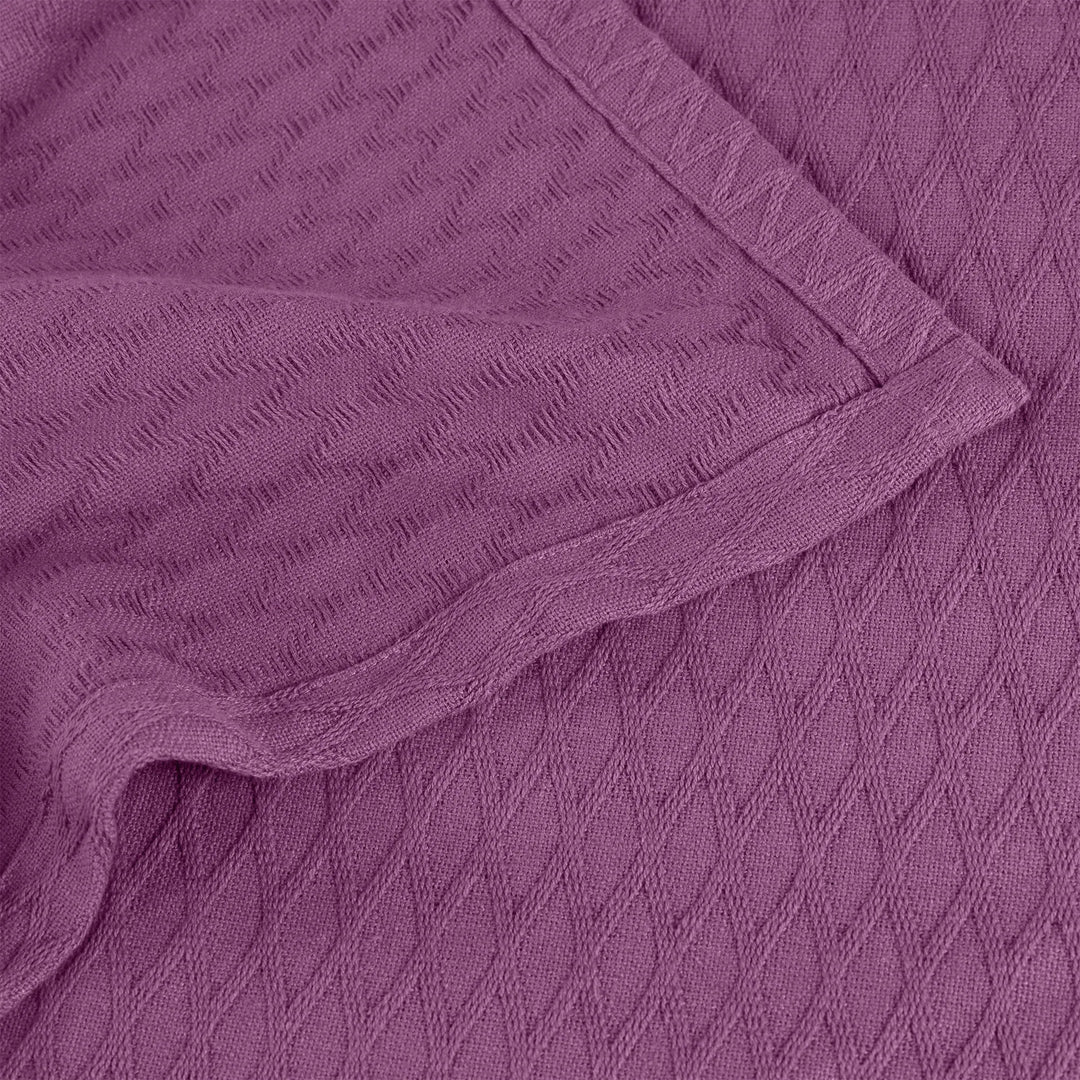 Diamond Weave All-Season Bedding Cotton Blanket