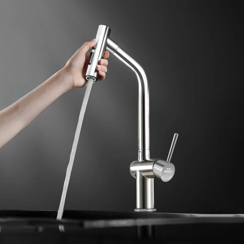 Kitchen Faucet with Pull down Sprayer, Cold & Hot Water Function