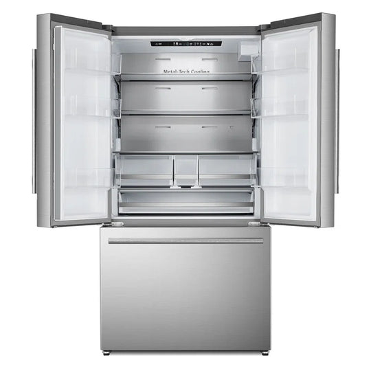 22.4 Cu. Ft. 3-Door French Door Refrigerator with Water Dispenser and Automatic Ice Maker in Stainless Steel, Counter Depth