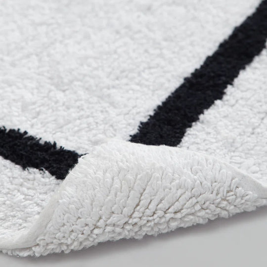 2-Pack Reversible Contrast Stripe Bath Mat Set