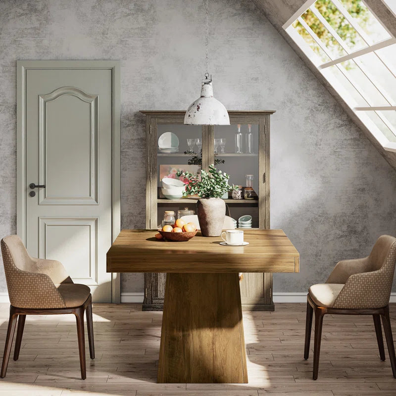 31.5 Inch Square Dining Table, Wood Kitchen Table Small Dinner Table Farmhouse Dining Room Table